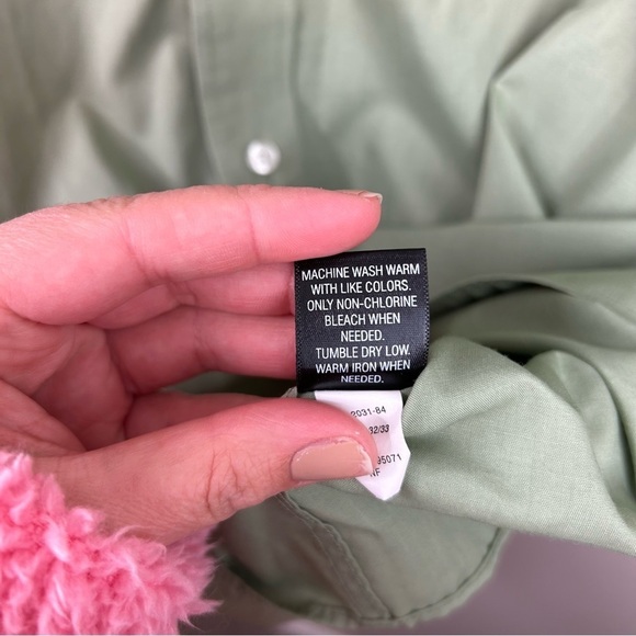 Croft & Barrow‎ green button down wrinkle resistant mens shirt - Picture 3 of 4